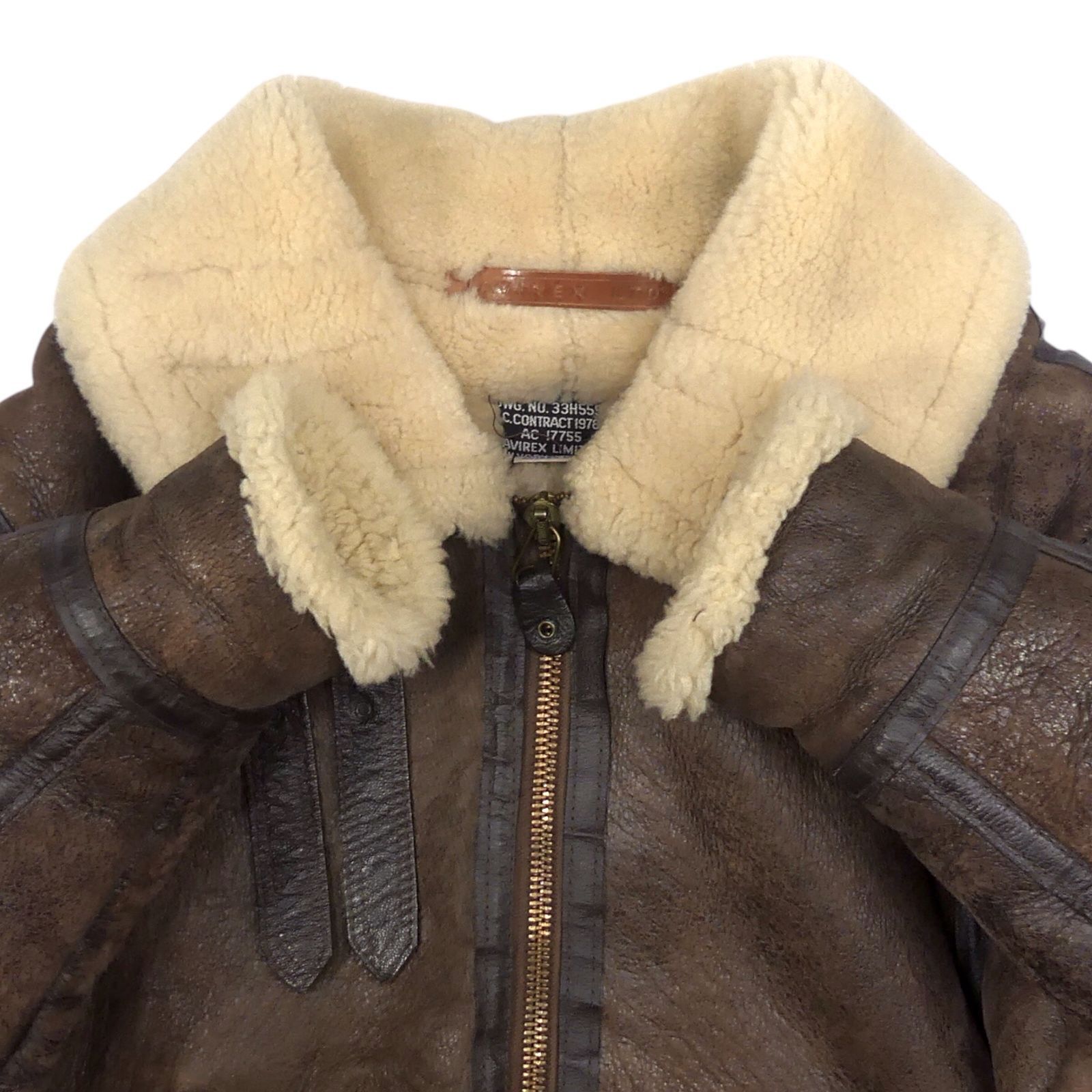 AVIREX B-3 アビレックス　フライトジャケット 38サイズ AVIREX B-3 フライトジャケット ムートン ブラック [ 38サイズ