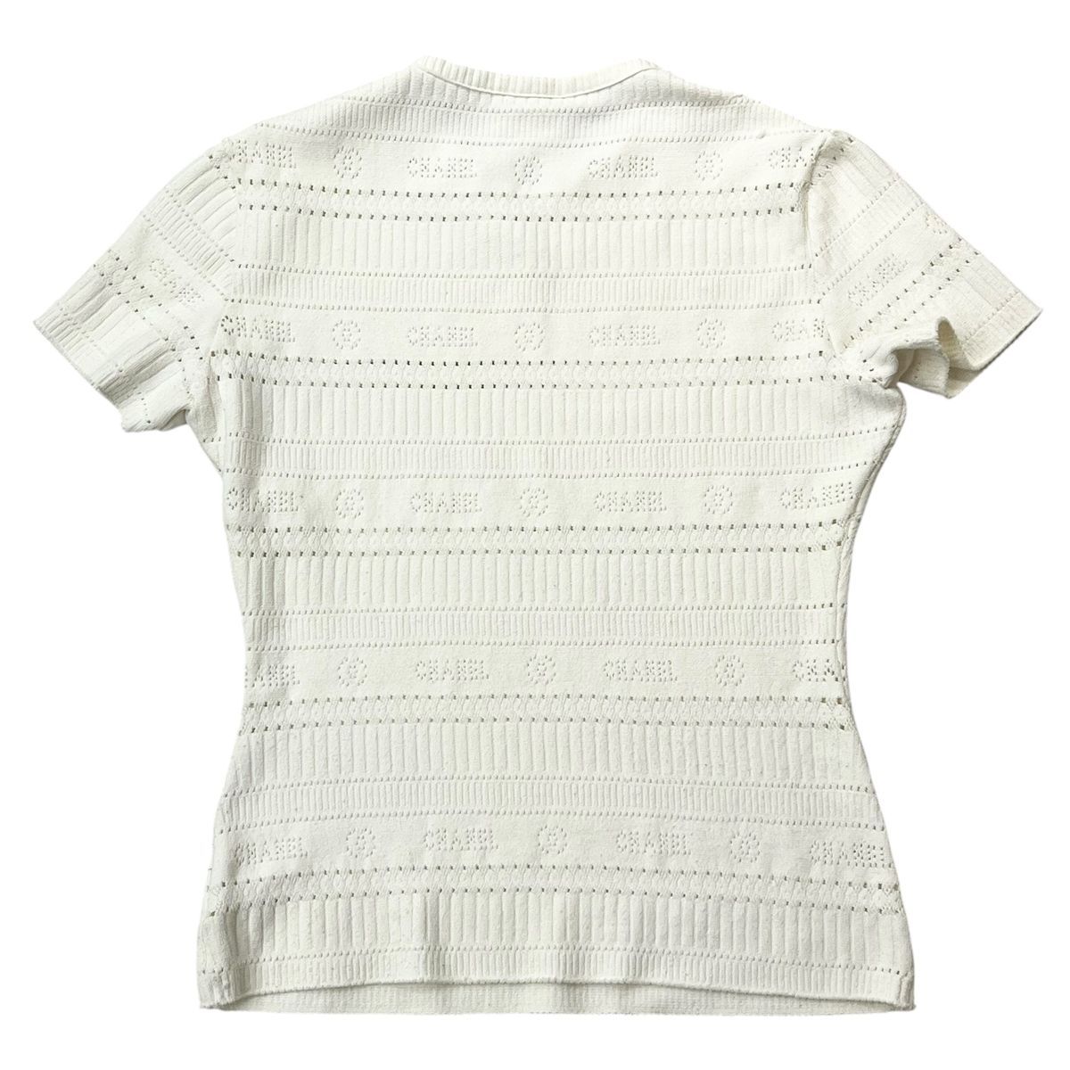 中古】 CHANEL シャネル ココマーク パンチング半袖ニットT