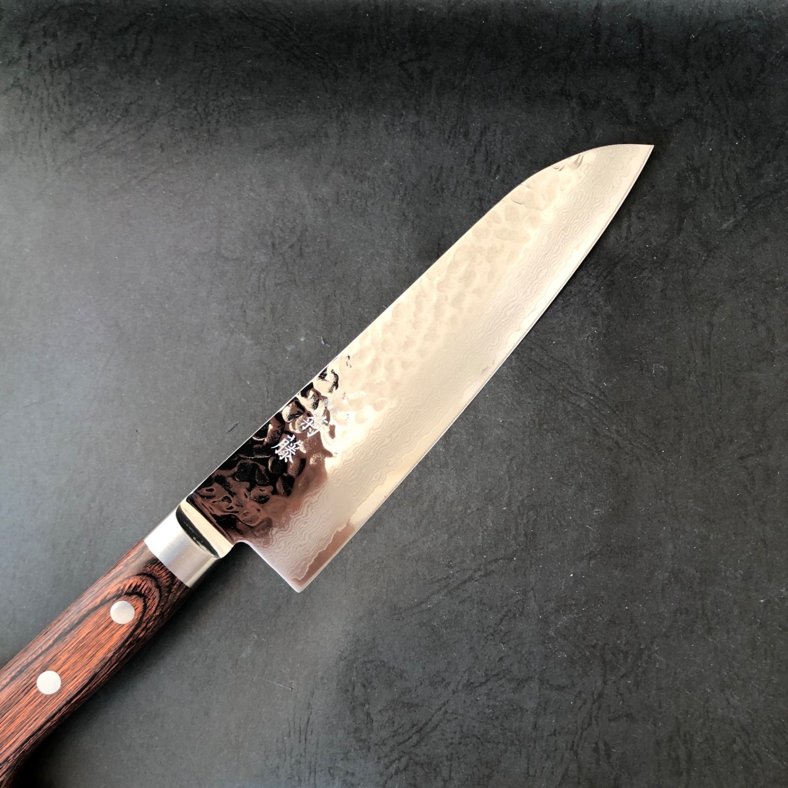 銀座 菊藤 特選 三徳包丁 170ミリ 槌目V金10号割込み 銀座 菊藤 特選 三徳包丁 170ミリ 槌目V金10号割込み