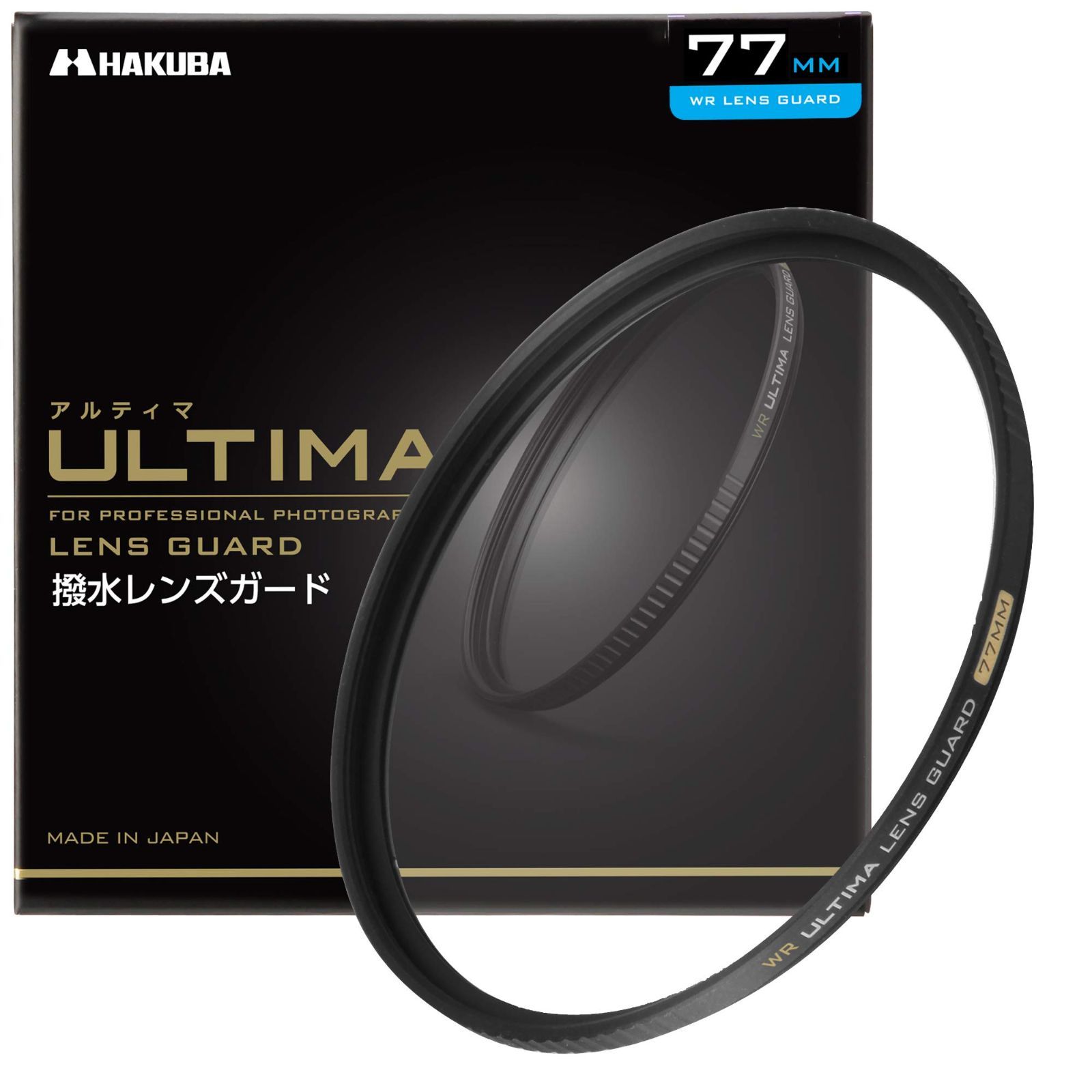 在庫処分 撥水防汚 透過率99.5% ワイドバンド超低反射 薄枠 WR 日本製 ULTIMA レンズ保護用 レンズフィルター AMZCF-WRUTLG77 77mm 月食 HAKUBA 紅葉