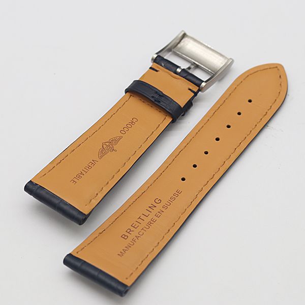 ブライトリング 純正ベルトネイビー クロコダイル レザー 24mm メンズ腕時計用 2000000 NSK KTU