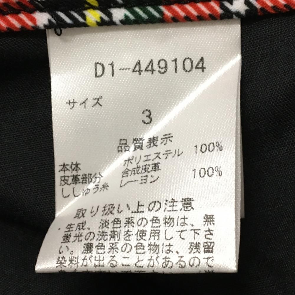 Dance With Dragon - 【超美品】ダンスウィズドラゴン パンツ 黒×レッド チェック ストレッチ  メンズ 3(L) ゴルフウェア Dance With Dragon 超美品】ダンスウィズドラゴン パンツ 黒×レッド チェック