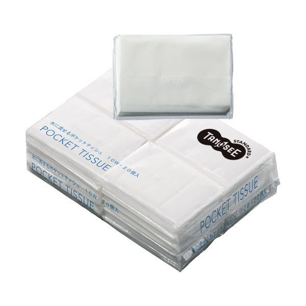 TANOSEE アドポケット付ポケットティッシュ 10組 個 1セット 600個 20個×30パック