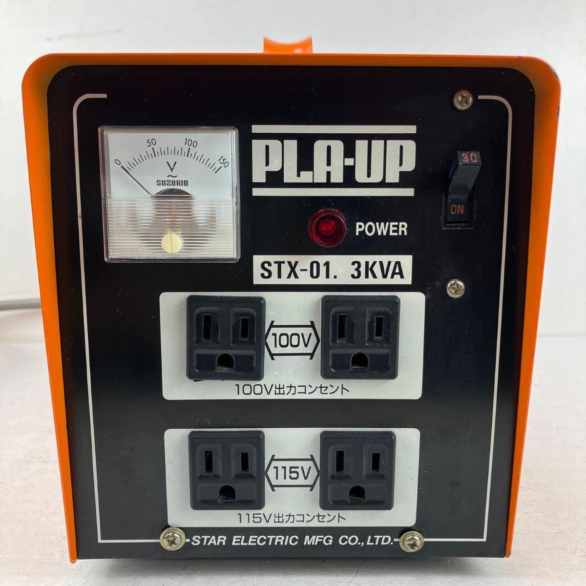 ЗЗSUZUKID 100v 200v 昇圧 降圧兼用ポータブル変圧器 トランスター プラアップ STX-01 オレンジ