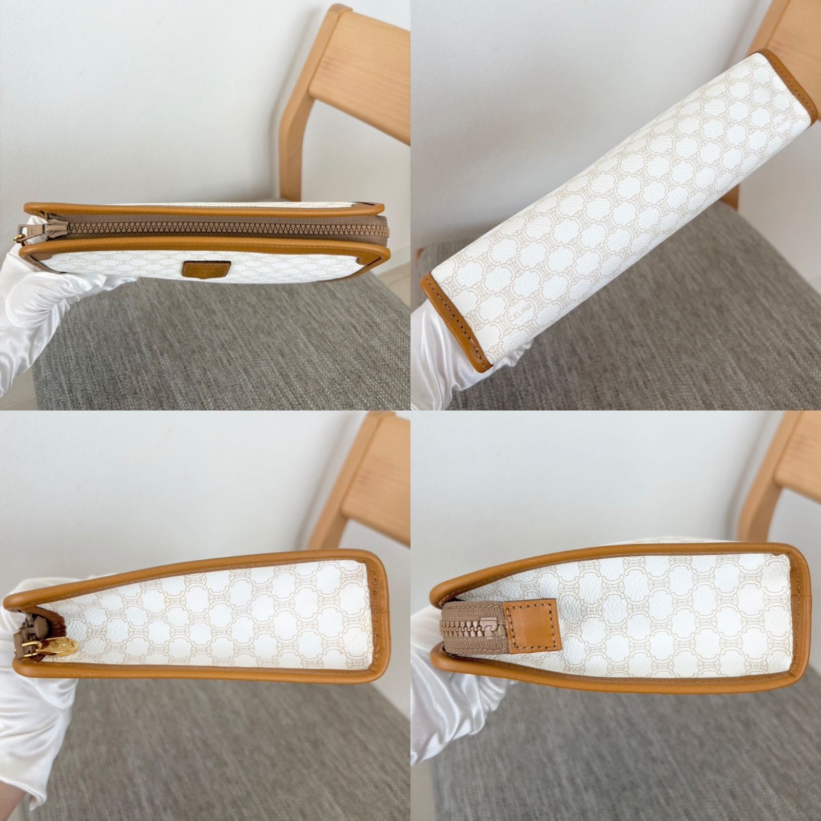 ✨極美品✨ セリーヌ 黒マカダム PVC レザー クラッチバッグ