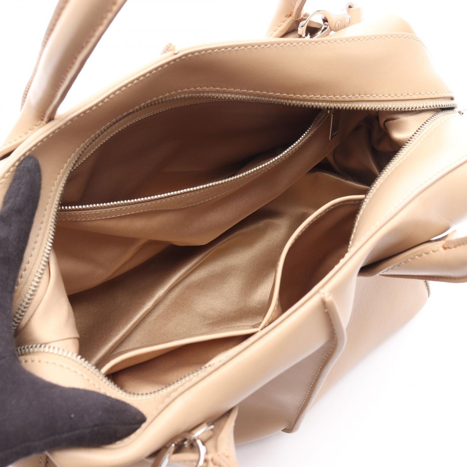 トッズ TOD'S ハンドバッグ Dスタイリング ベージュ レザー D