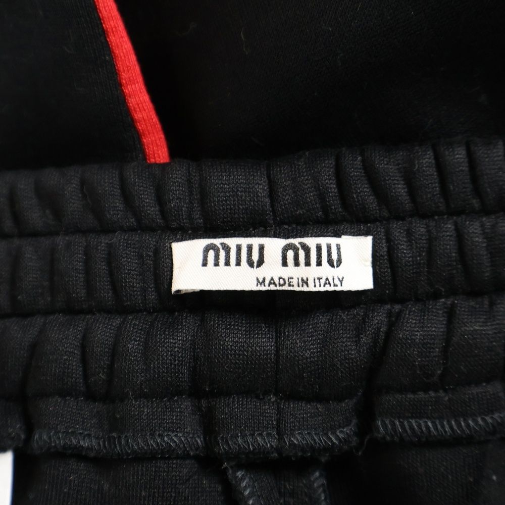  miumiu ミュウミュウ サイドロゴテープ スウェットパンツ ジョガーパンツ ブラック MJP 191 その他 メンズ