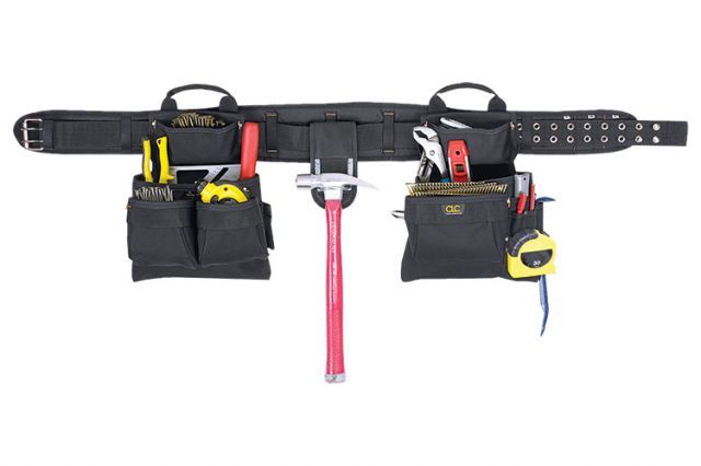 CLCダブルツールポーチ560817ポケット ハンマーホルダー 130mm幅ベルトサポーター