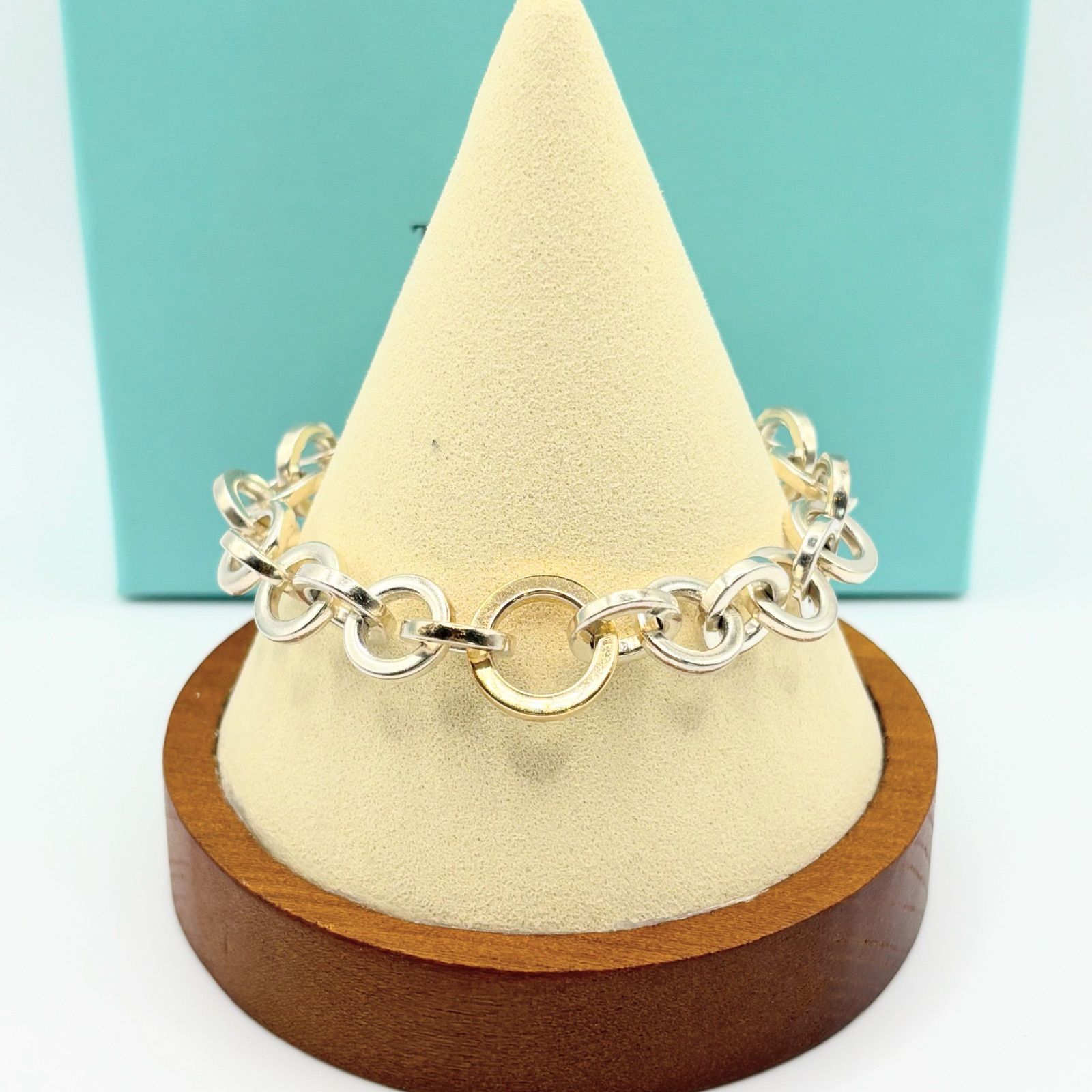 TIFFANY ティファニー　ラウンドリングコンビブレスレット Tiffany ティファニー ラウンド リンク コンビ ブレスレット K18 925