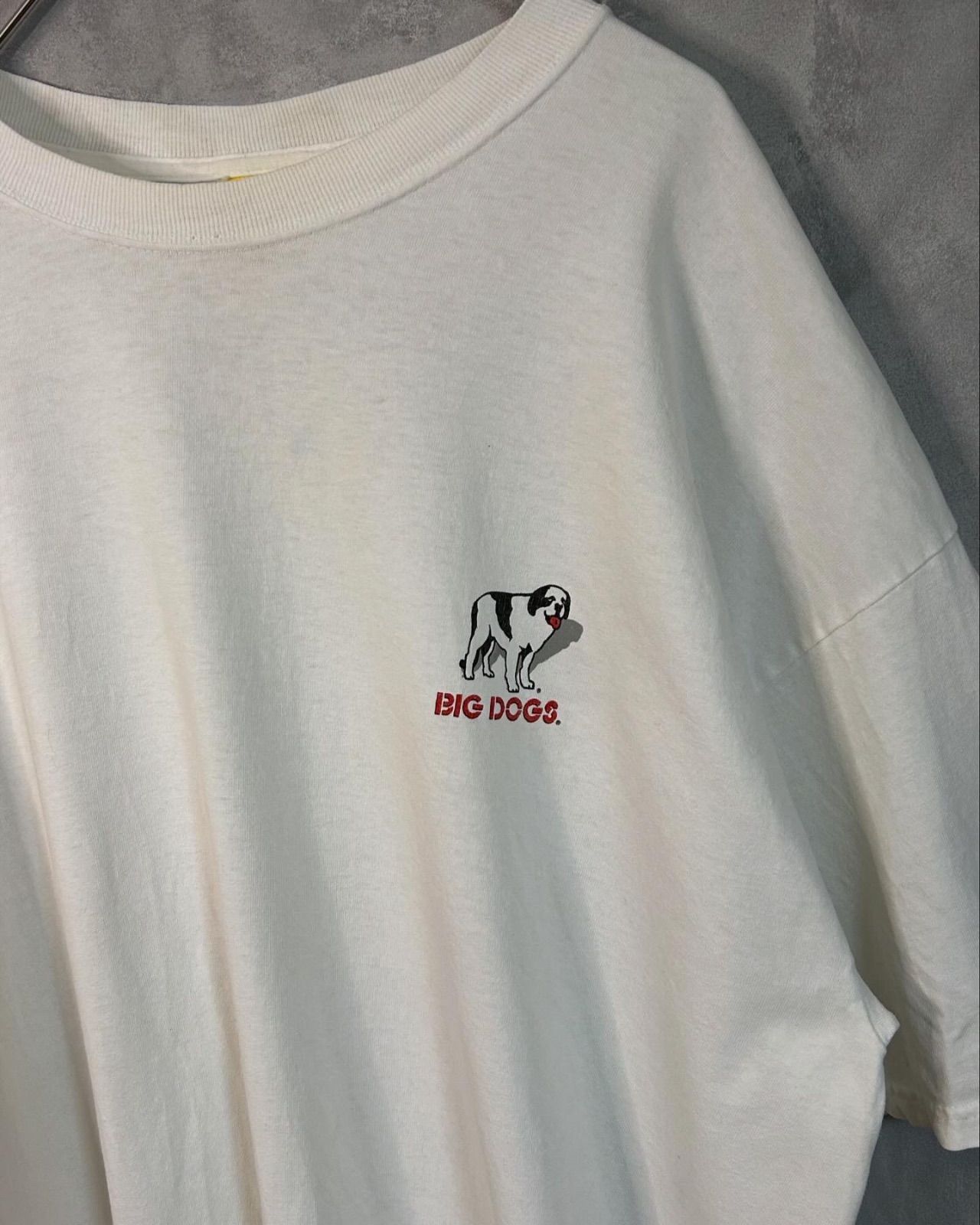 00s "BIG DOGS" Back Print T-shirt White