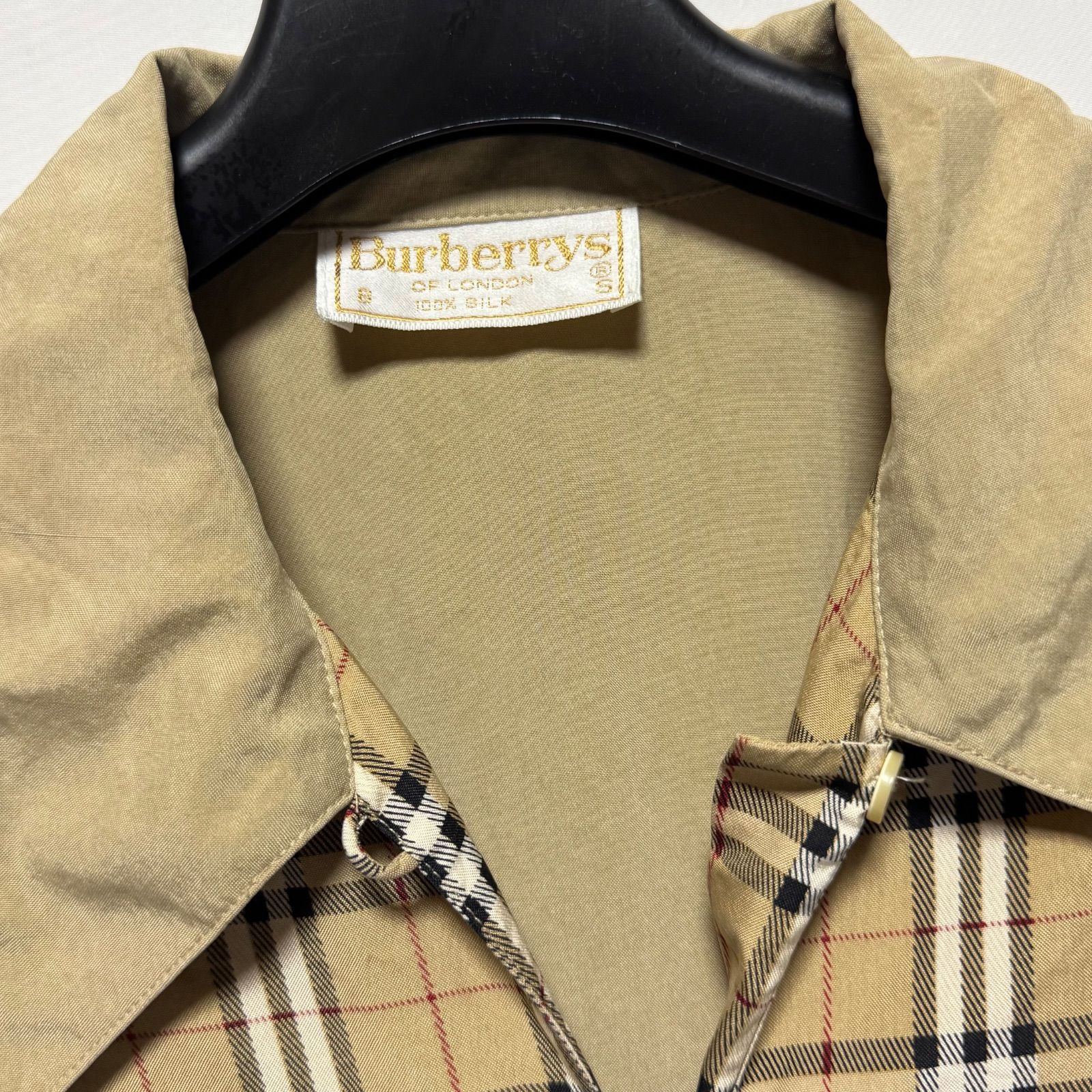 バーバリー　ヴィンテージ　シルク　シャツ 希少【Burberry バーバリー 【商品名】Burberrys vintage/シルクシャツ