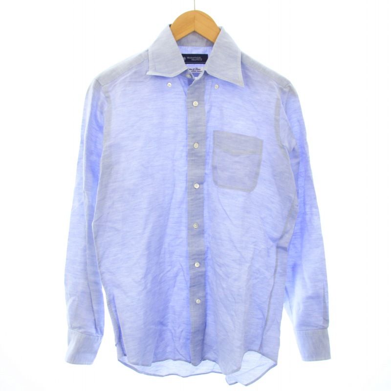 メーカーズシャツ カマクラ MAKER'S SHIRT 鎌倉 シャツ 長袖 ポケット 38/85 青 ブルー /TK