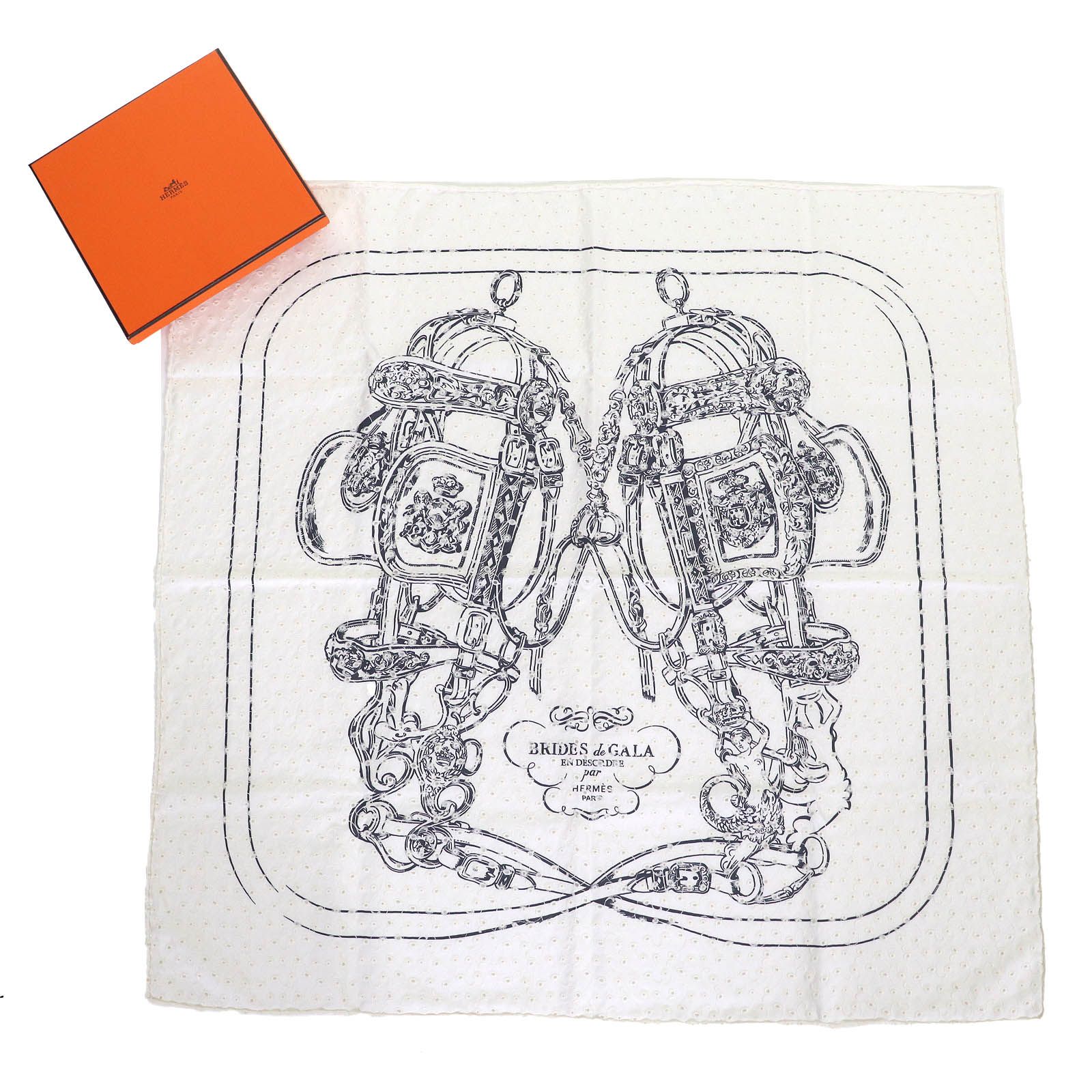 未使用品△HERMES エルメス 983529S BRIDES de GALA 式典用馬勒 シルク  