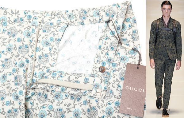 正規品☆GUCCIグッチ☆2014SS ALLUMINIUMPRINTED SPW FOULペイズリー柄