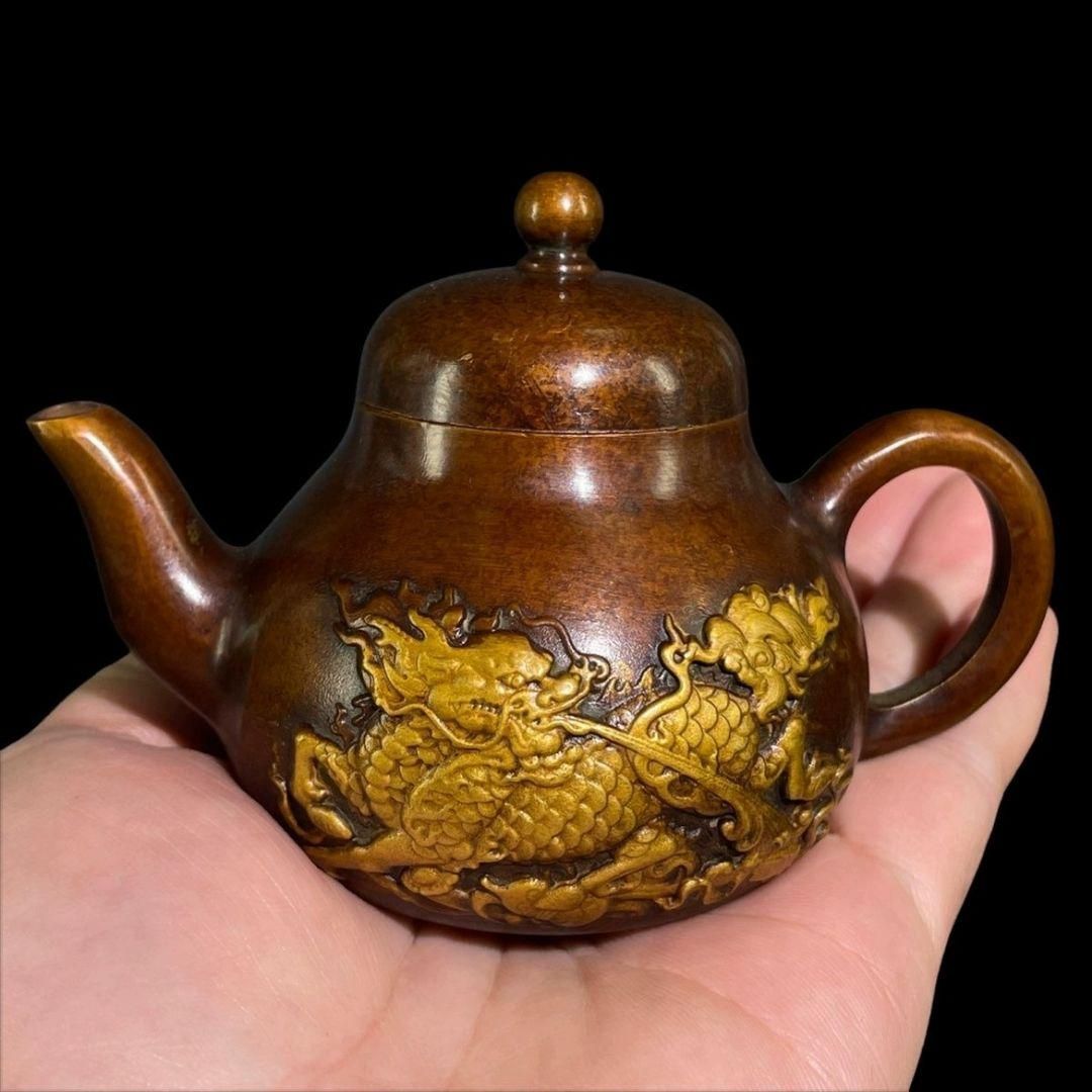 銅器 牡丹高把壺 徳利 装飾品 工芸品 置物 高岡銅器置物 日本の