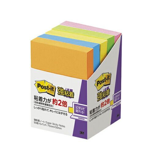 まとめ買い10個セット品 スリーエム ポスト イット Ｒ 強粘着製品 単品 ５個入 エコノパック ＴＭ 製品シリーズ パワーパック 656-5SSAN 混色５色 バイタルオレンジ ブルーパラダイス ビビットイエロー アシッドライム トロピカルピンク 5個