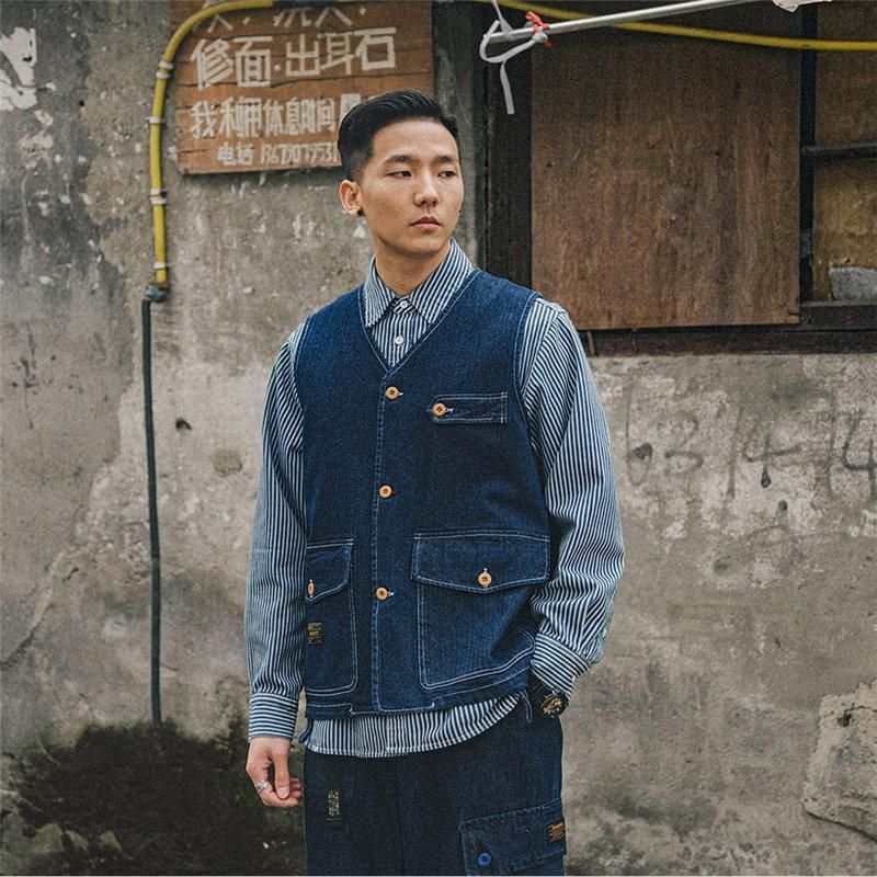 アメリヴィンテージ23SS デニムベスト セット 即購入OK デニムベスト メンズ ジレベスト ヴィンテージ
