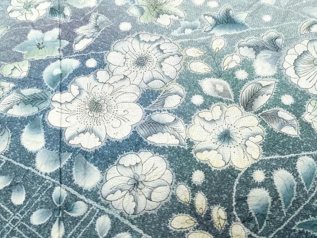 平和屋着物○訪問着 本場縞大島紬 絞り 薩摩染織物謹製 辻が花 証紙