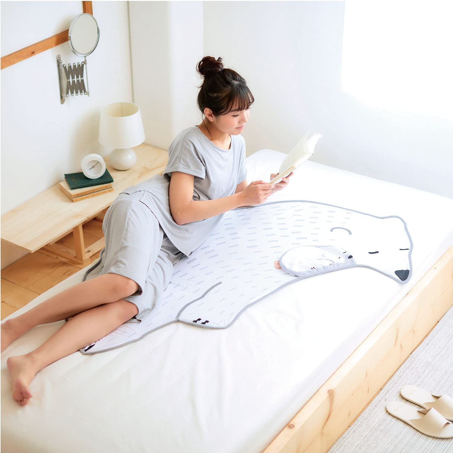 数量限定】ブランケット 接触冷感 (しろくま) COOL-ANB3 くじら