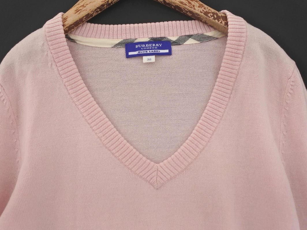 BURBERRY バーバリー ブルーレーベル ウール100% Vネック ニット