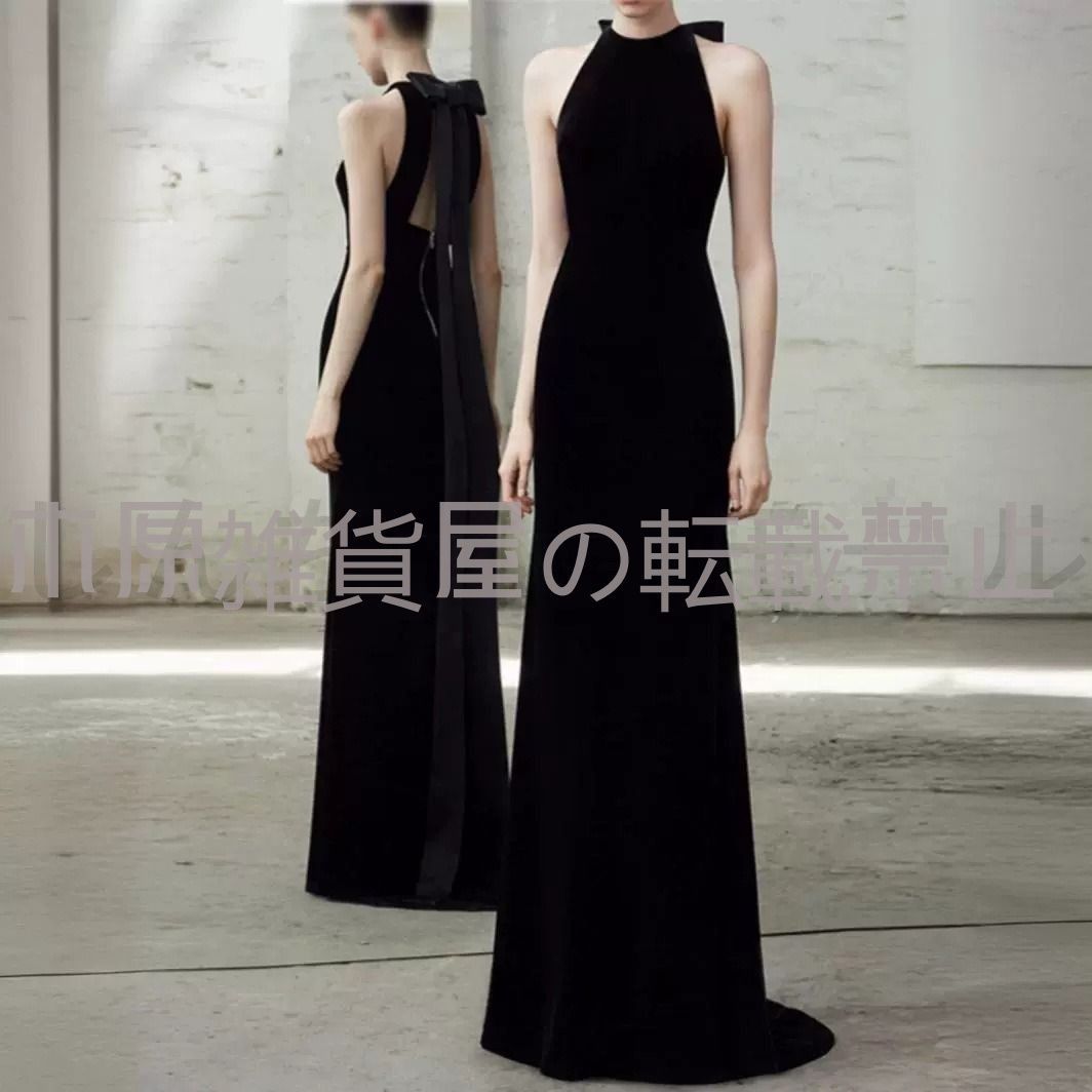 カラードレス ベルベット 星柄 ブラック ホルターネック ロングドレス 結婚式 二次会 発表会 演奏会 ウェディングドレス ウエディングドレス 花嫁 前撮り 成人式 星柄ワンピース - Zaniah | 星の専門店☆通販サイト《まよなかの