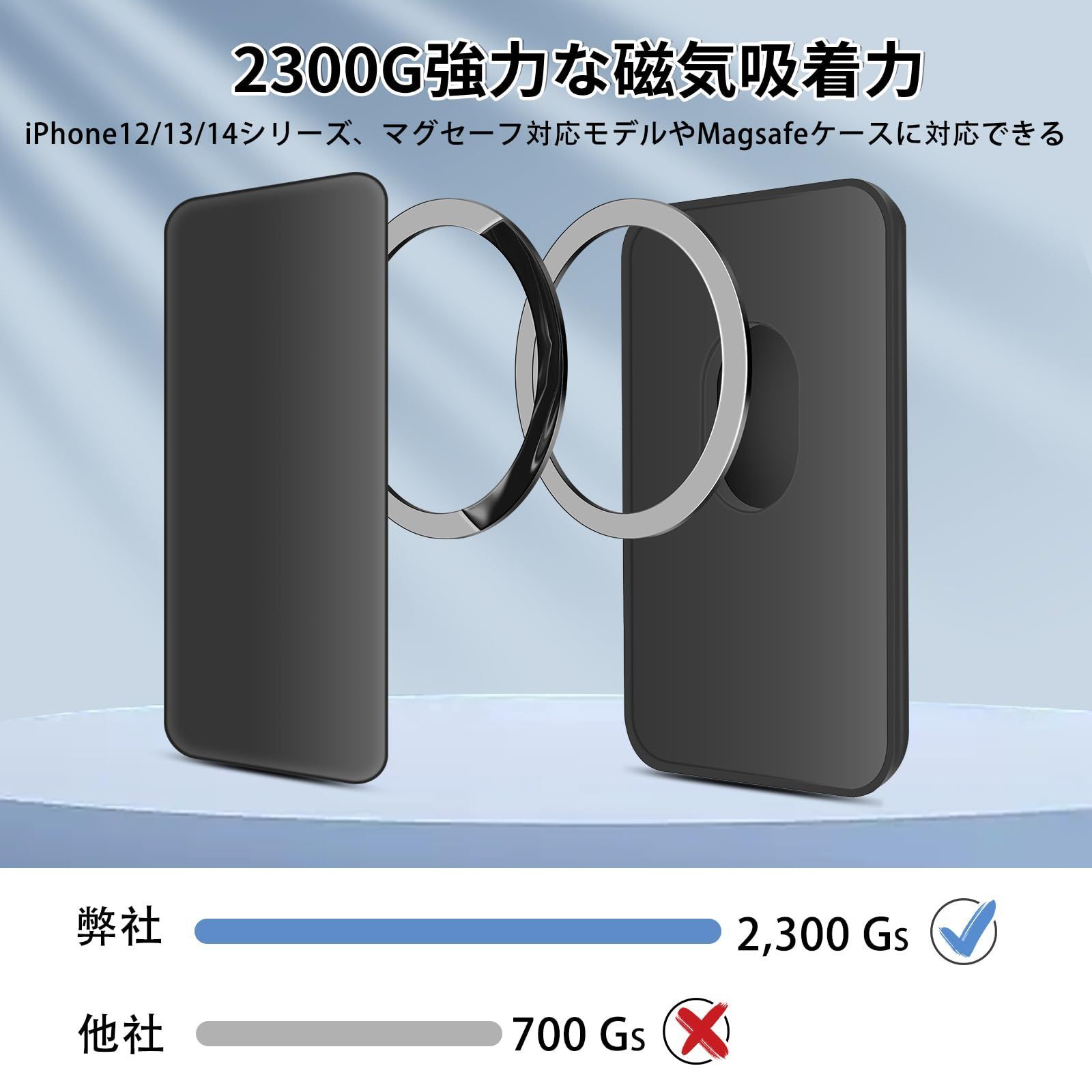 即日発送】カード入れ magsafeウォレット SUICA キーカード 3枚収納