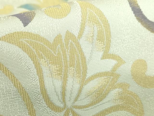 平和屋本店■極上　西陣　木野織物　菱屋善兵衛謹製　六通柄袋帯　更紗花唐草　金糸　逸品　未使用　DZAA7976kh5 平和屋本店□極上 西陣 木野織物 菱屋善兵衛謹製 六通柄袋帯 更紗花