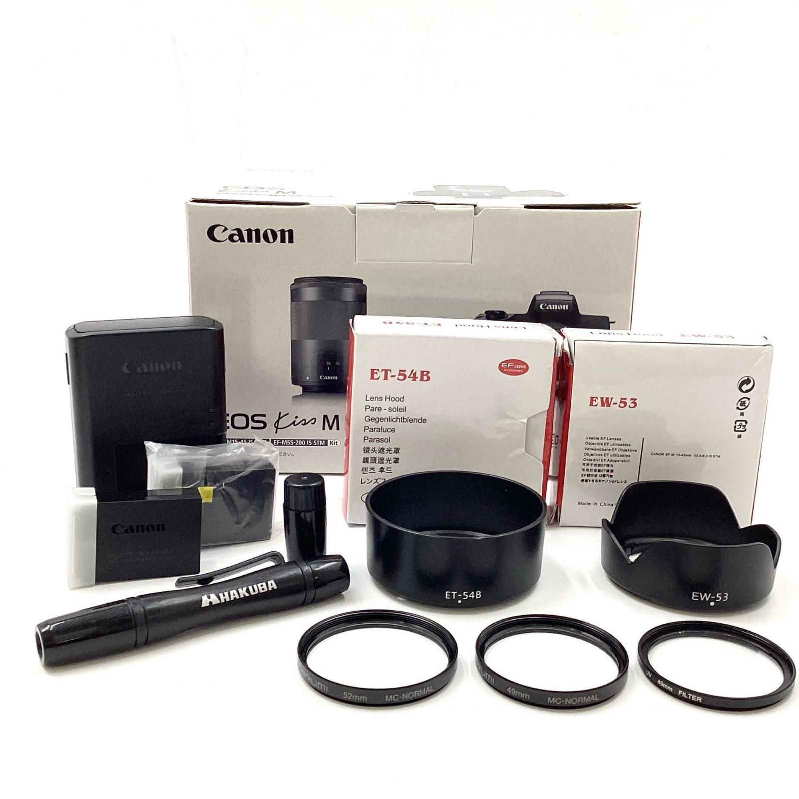  Canon デジタル一眼 EOS Kiss M ダブルズームキット ホワイト ミラーレス一眼 デジタルカメラ