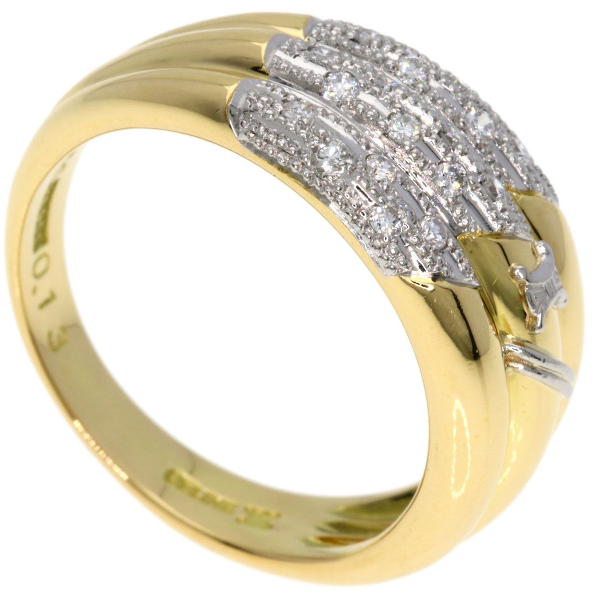 CELINE セリーヌ ダイヤモンド リング 指輪 K18YG PT900 レディース