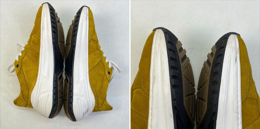 01w-5496 ボッテガヴェネタ BOTTEGAVENETA スピードスター スウェードスニーカー ローカット サイズ40 約25.0 箱 保存袋 シューレース付 イエロー メンズ 靴 品 WWW_MORNINGWALKER_COM