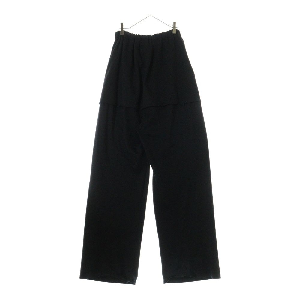 サンクアンズ LOGO BAGGY ロゴ ウエストバンド バギー スウェットパンツ ブラック BK