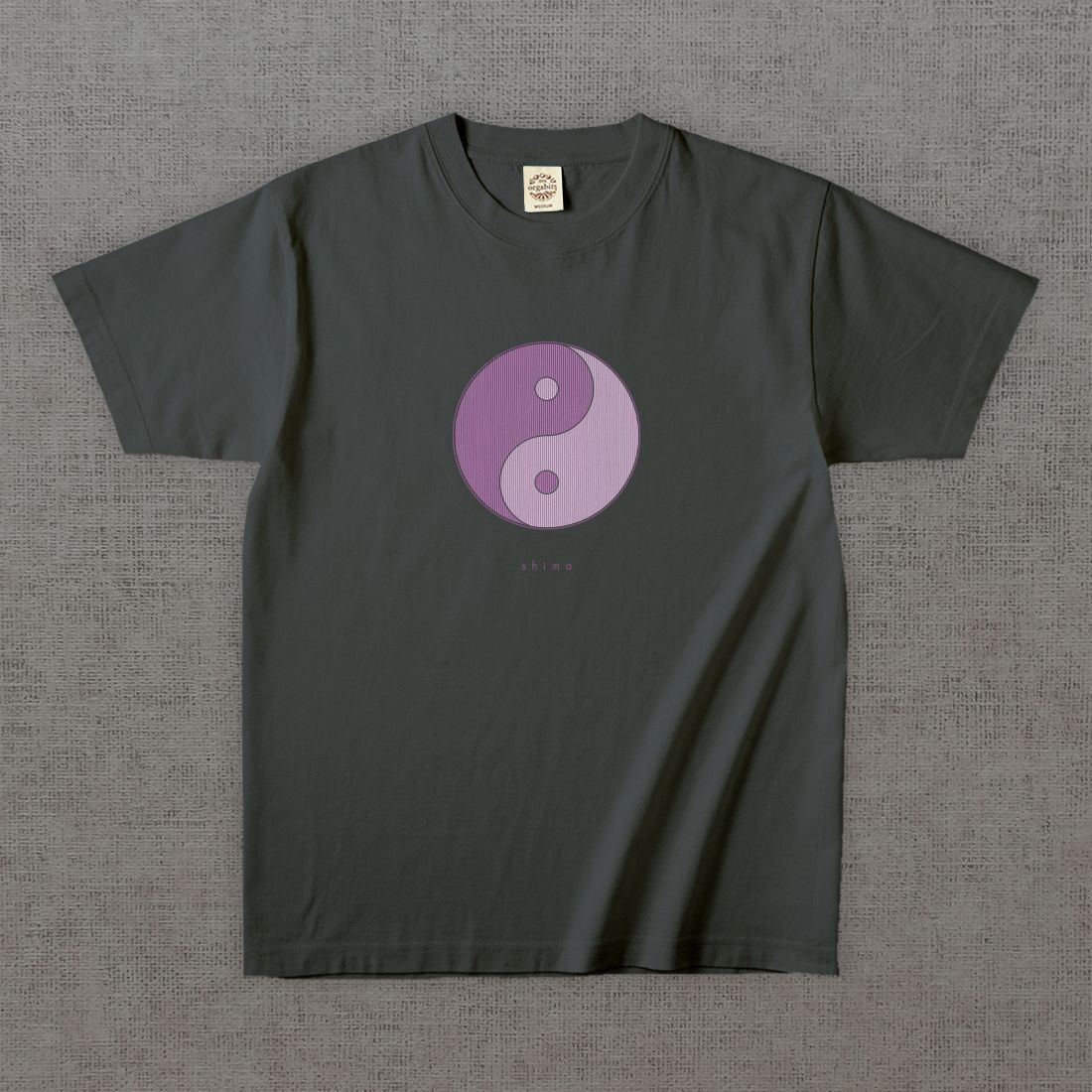 和柄Tシャツ　小紋 縞 -彩・円-