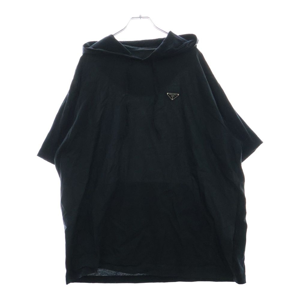 PRADA プラダ プレート付きナイロン切替半袖パーカー UJN794 S221 10GA 