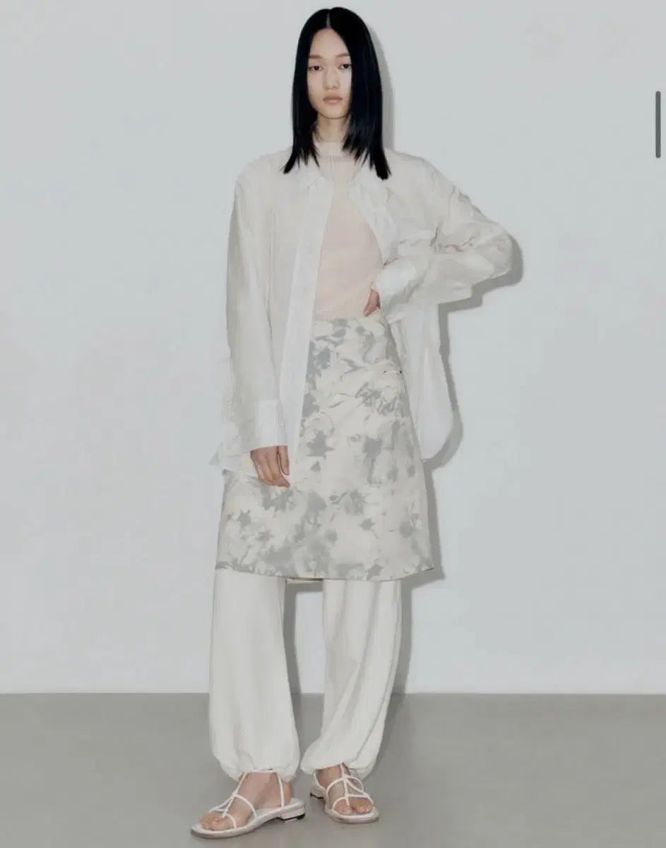 LOW CLASSIC ロウ クラシック シースルー スティッチ ミディ スカート S GULLKHAN_COM