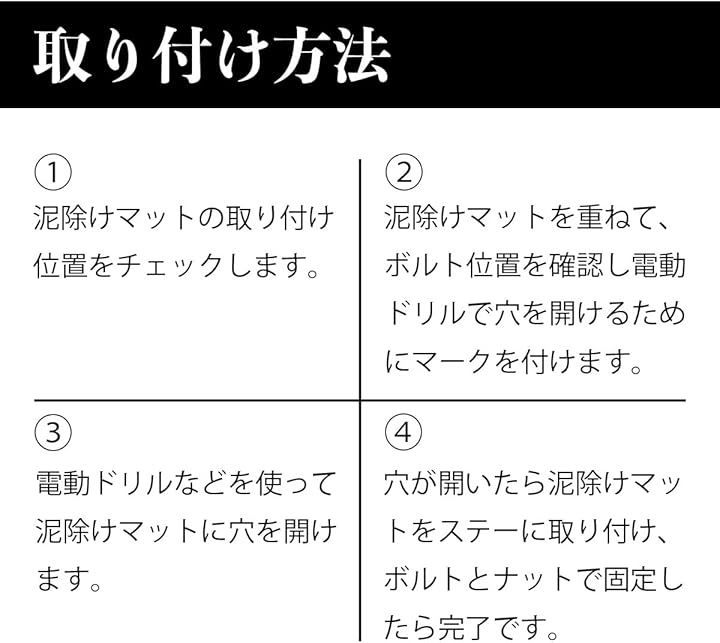 FJmark 汎用 泥除け マッドガード 軽トラ トラック ダンプ ブラック 黒 無地 泥よけ 交換 補修 ネジナット付 30x21 軽トラ用2枚セット( ブラック,  30x21.5cm)