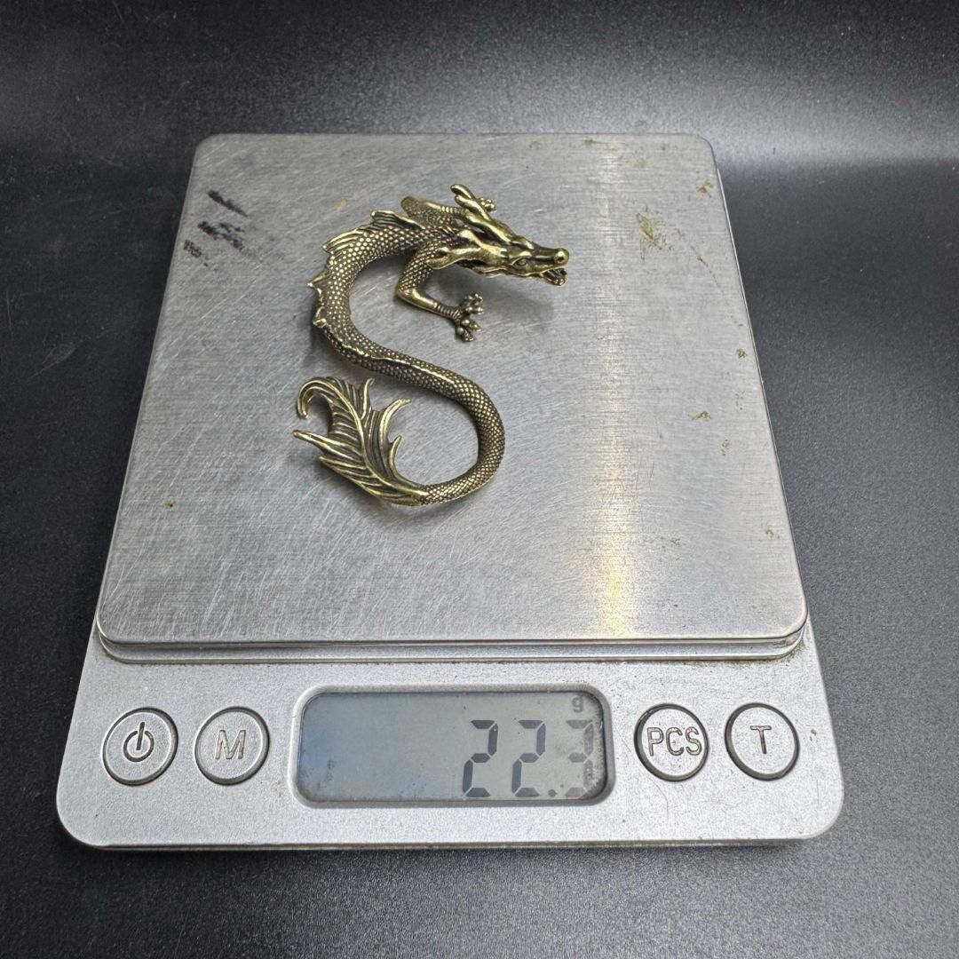 銅 細工 干支竜 蛟竜 茶台茶寵 事務室デスクトップ創意置物 装飾