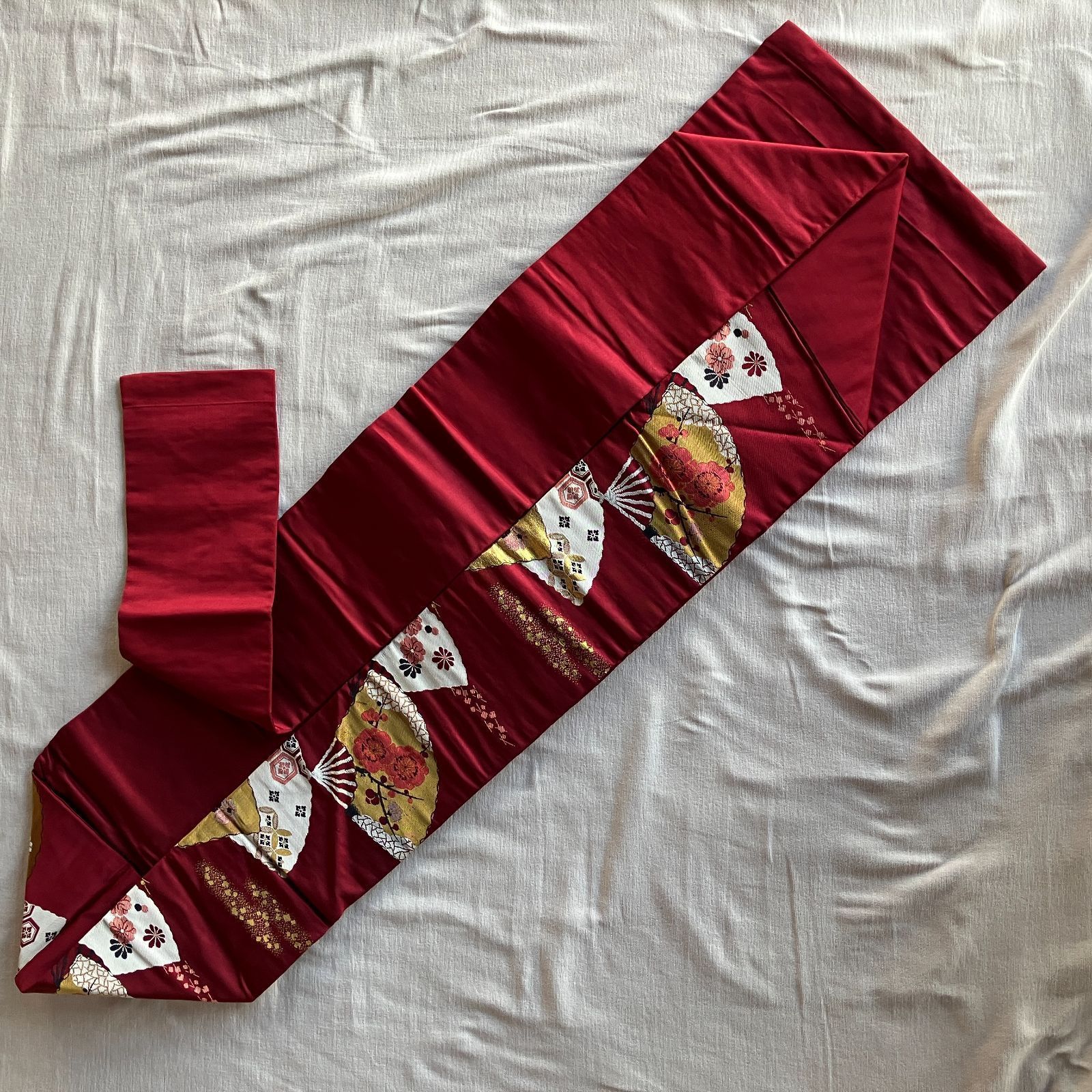 アンティーク名古屋帯 アンティーク帯 名古屋帯 梅花木に鳥 牡丹