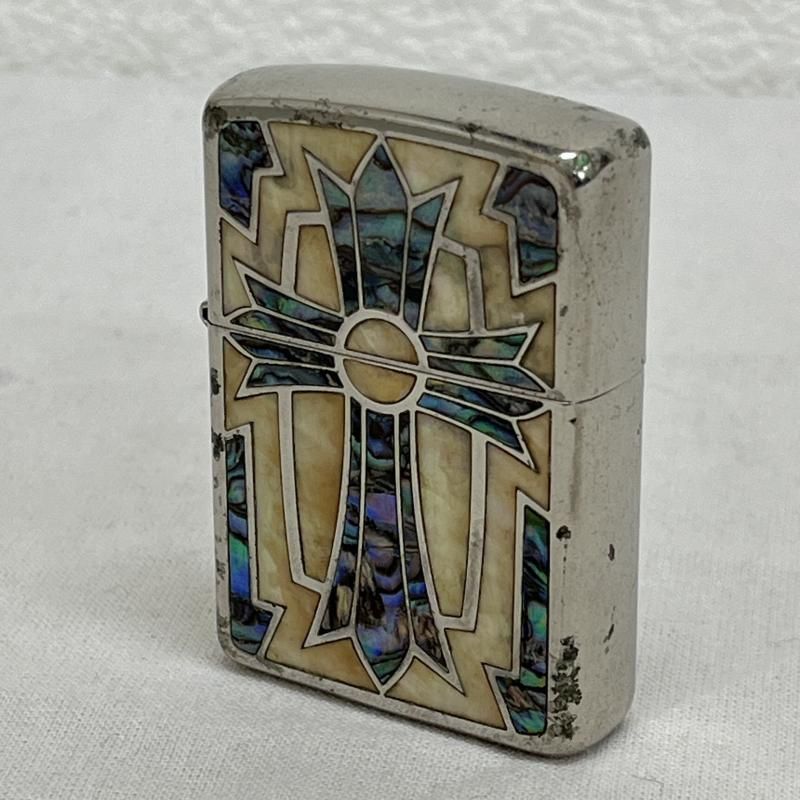 USED 古着 その他ファッション小物 喫煙グッズ Zippo ジッポー 2004年製 USA アーマーインレイドシェルグランデ クロス オイルライター