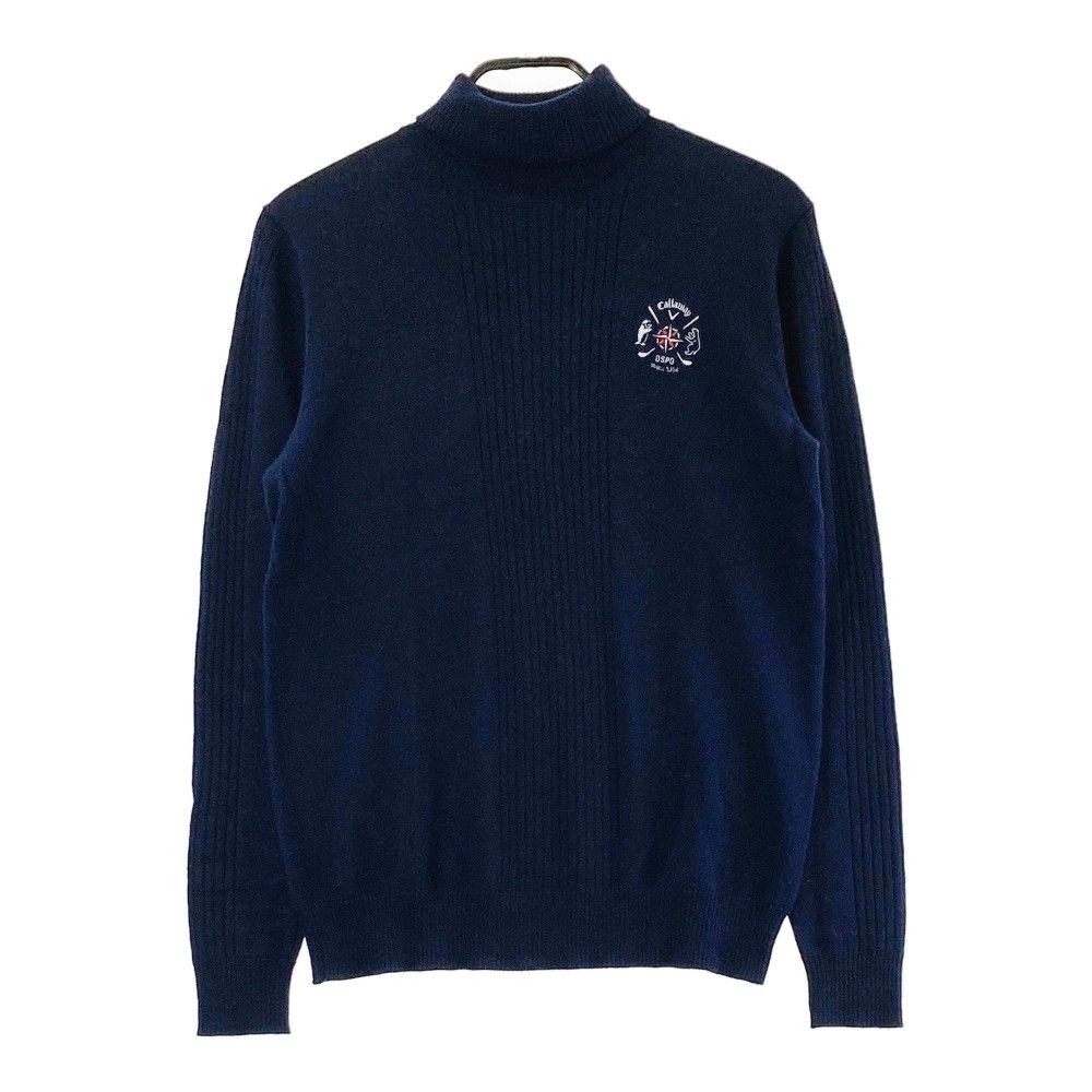 【美品】Callaway キャロウェイ ネイビー ハイネックニット M CALLAWAY キャロウェイ タートルネックニット グレー系 M
