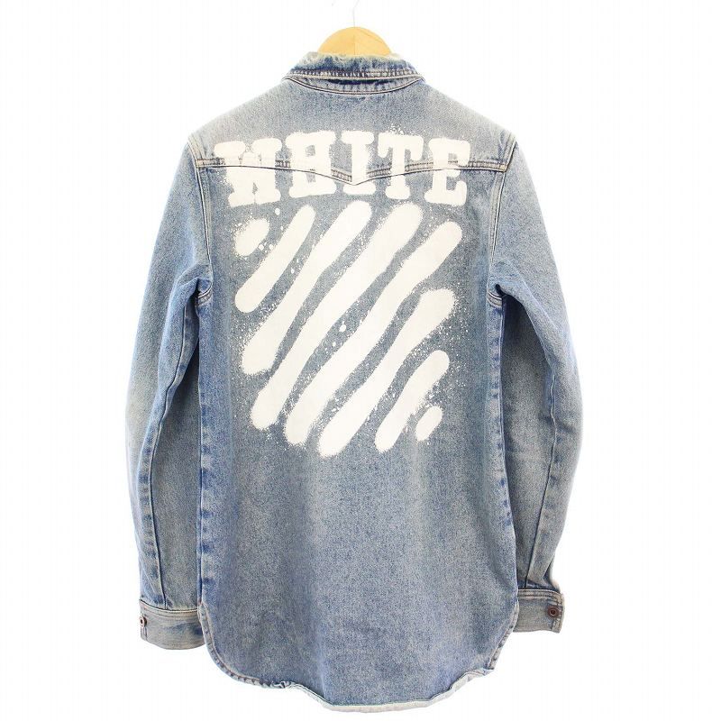 off-white 17SS SPRAY DENIMJACKET オフホワイト