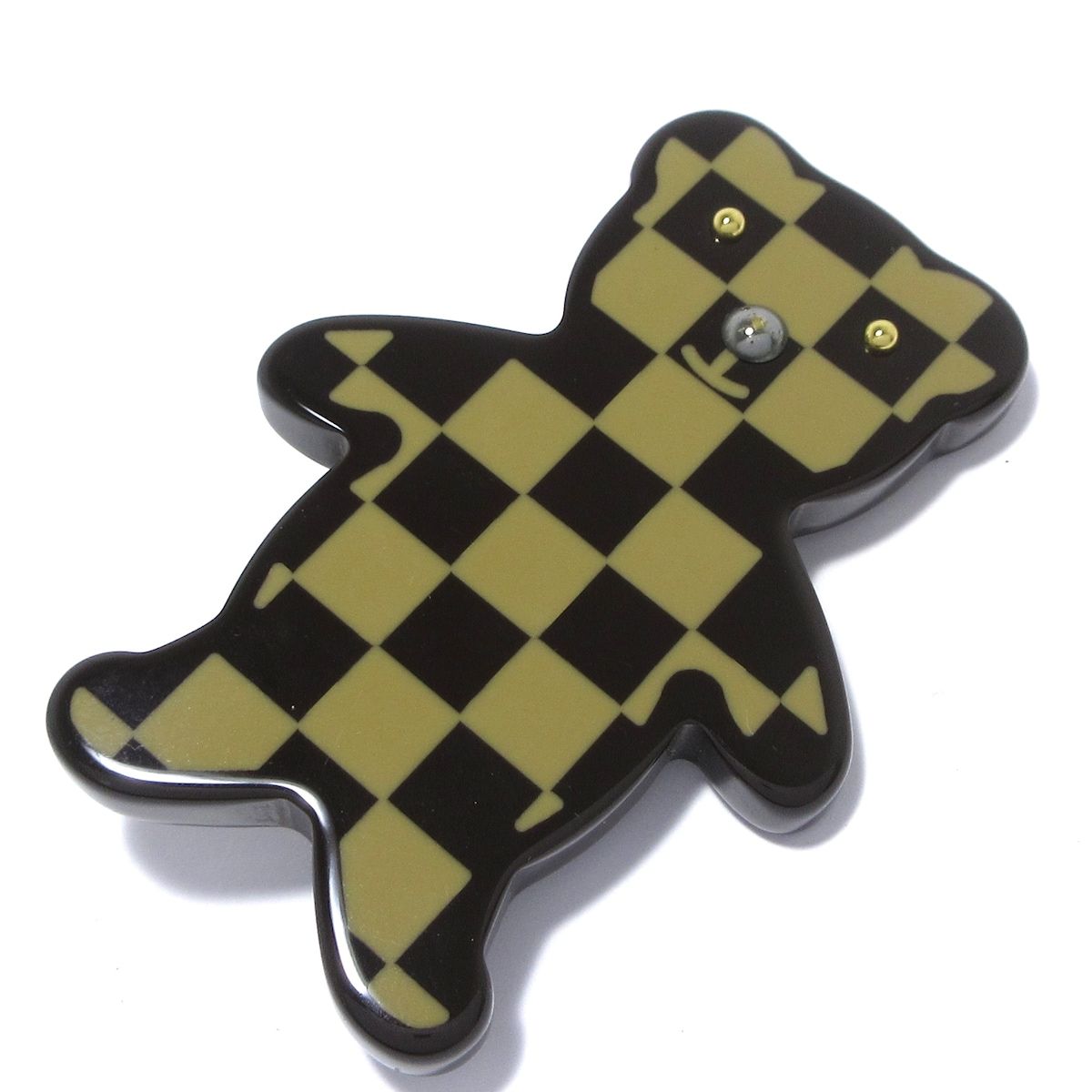 LOUIS VUITTON ルイヴィトン ブローチ ブロッシュヌヌールス M64939 ブラウン ダミエ柄のみ|クマ