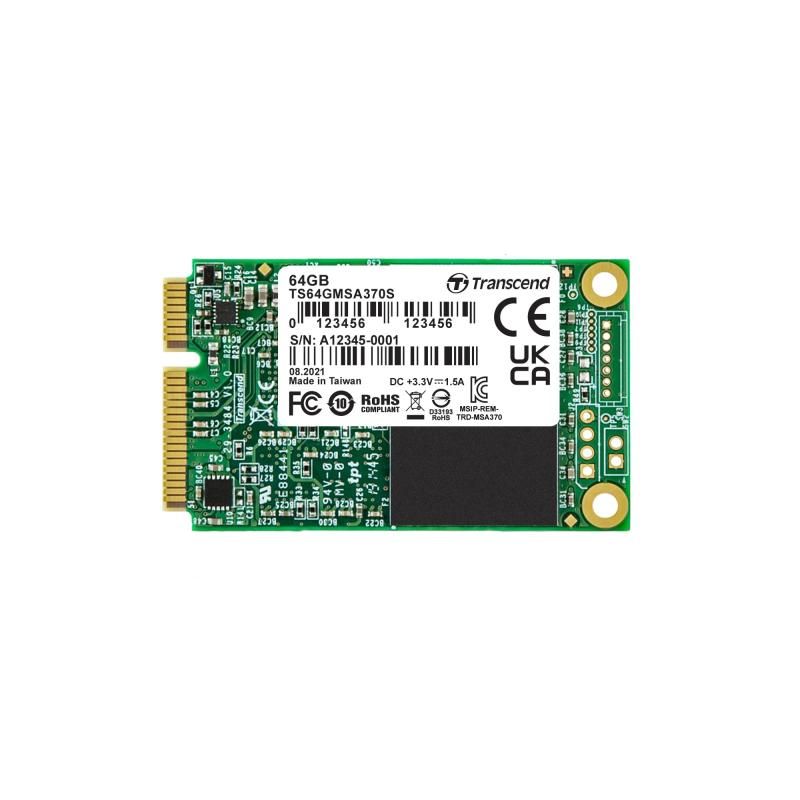 TS64GMSA370S 64GB SSD MSA370 mSATA SATA-III DDR3 DRAMキャッシュ MLC