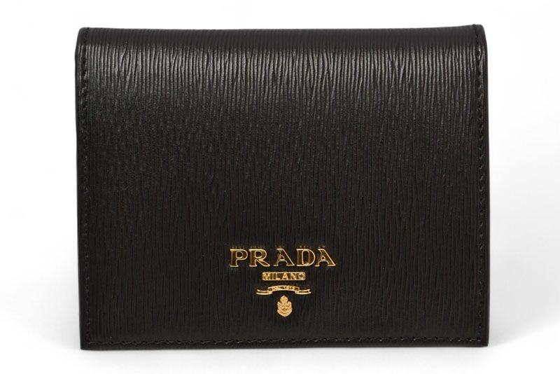 プラダ 財布 二つ折り アウトレット PRADA 折財布 1MV204 VITELLO MOVE| NERO|ブラック ♥