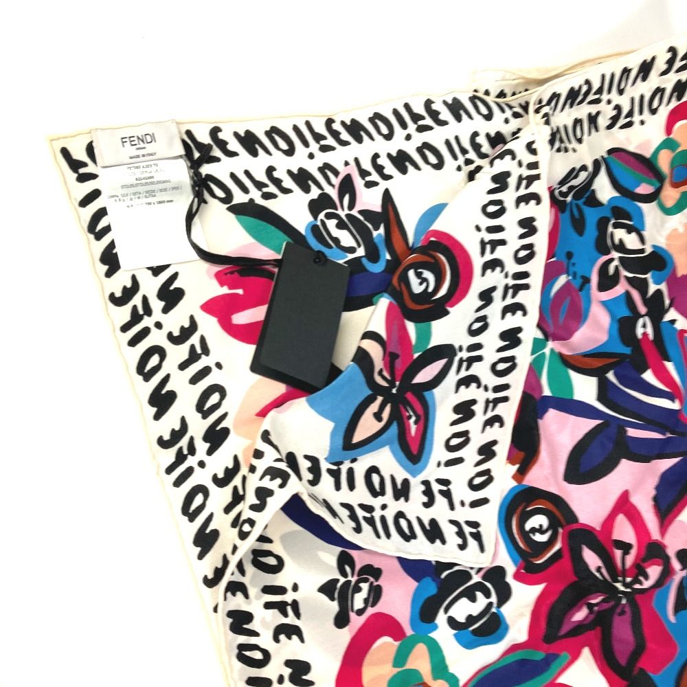 FENDI フェンディ スカーフ ロゴ FXT085 シルク - メルカリ