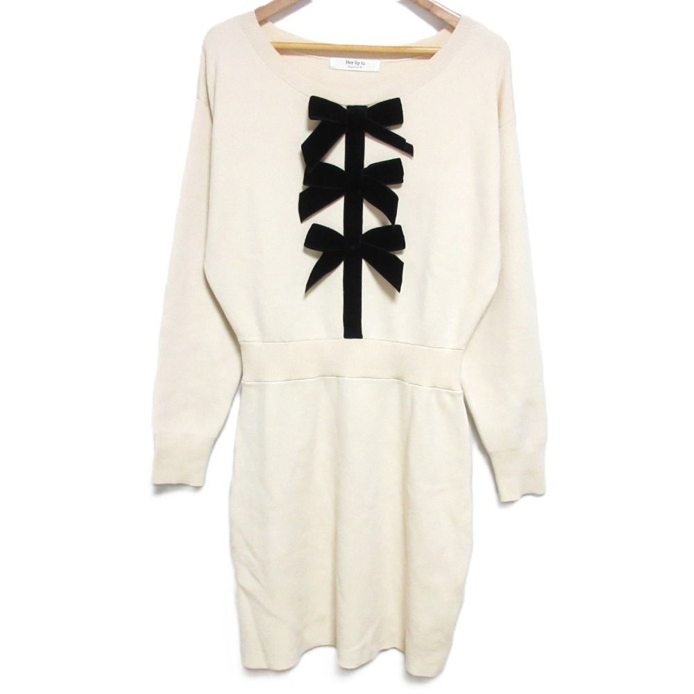 ハーリップトゥ Simone Knit Mini Dress Simone Knit Mini Dress（ワンピース）｜Her lip to（ハーリップ