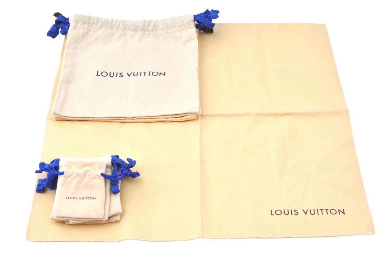 LOUIS VUITTON ルイヴィトン ダストバッグ 布 10セット コットン ベージュ 7.9x8.3x0.1 LV L2173