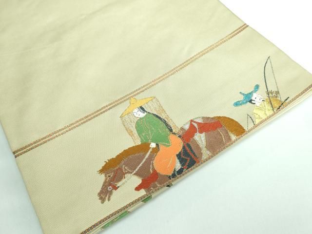 平和屋本店□極上 龍村美術織物 たつむら 太鼓柄 本袋帯 童女業華錦 金