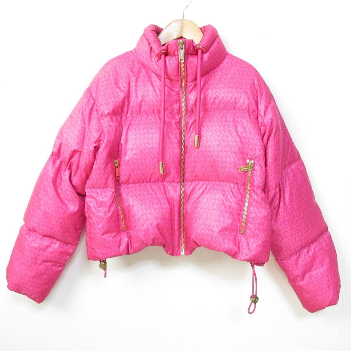 美品 MICHAEL KORS マイケルマイケルコース Cropped Logo Quilted 