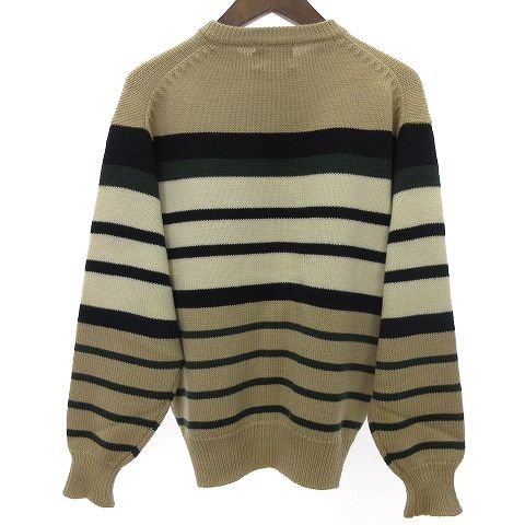 チャップス CHAPS ラルフローレン ヴィンテージ ニット ボーダー 長袖 アーガイル ウール 1636-3575 マルチ ベージュ M GY14