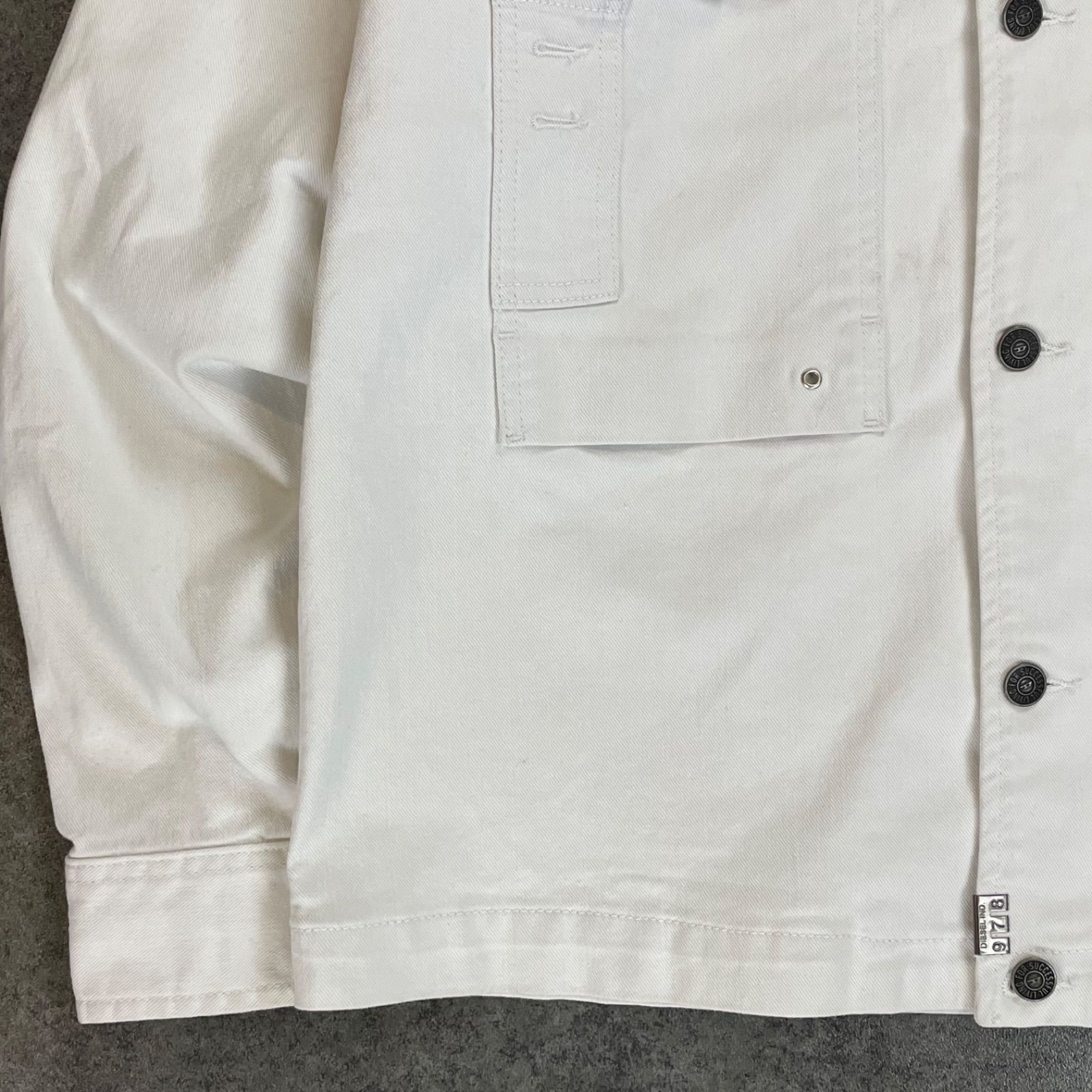 DIESEL Denim Tracker Jacket White Stretch ディーゼル デニムジャケット Gジャン ホワイト ブルゾン  ストレッチ L - メルカリ